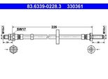 Ate Tubo Freno, Asse Posteriore, Destro 83.6339-0228.3