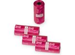 Nobby Tidyup Sacchetti Per La Cacca Con Stampa Di Ossa 4 Rotoli Da 15 Sacchetti Fucsia