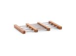 Sottopentola Estensibile Zeller, Bambù/Acciaio Inox, 23,5/39,5X20X2 Cm, Marrone/Argento