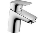 Hansgrohe Logis Mitigeur De Lavabo, Lowflow, Comfortzone70, Garniture De Vidage à Tirette, Saillie 107Mm, Chromé, 71078000, 71078000