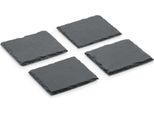 Sottobicchiere In Ardesia Naturale 10 X 10 Cm, Set Da 4 Pezzi, Serie Natural Slate 33
