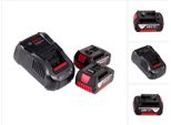 Bosch 2 X Gba 18V 5.0Ah + Charger Gal 1880 Cv Professional - BatterieladegeräT + Batterie 2 X Li-Ion 5 Ah - 8 A