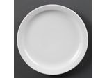 Piatto Olympia In Whiteware Con Bordo Stretto 25 Cm (12 Pezzi)