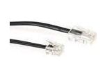Act Cavo Telefonico Piatto Nero Da 5 Metri Con Connettori RJ11 E RJ45