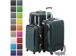 Hauptstadtkoffer - Alex - Set Di Valigie 3 Dimensioni Trolley A Guscio Rigido Espandibile, 4 Ruote, Set Di Valigie Da Viaggio A Guscio Rigido Lucido, Valigie Da Viaggio Espandibili, Verde Foresta