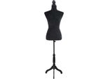 Vidaxl Donna Busto Sarta Torso Vestito Manichino Nero