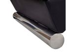 Chaise Longue Nera In Ecopelle