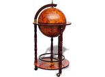 Globe Bar Con Portabottiglie In Legno Di Eucalipto