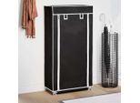 Vidaxl Scarpiera Portascarpe Portascarpe A 5 Strati 58 X 28 X 106 Cm Nero