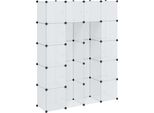 Vidaxl Armadio Modulare A 14 Scomparti Bianco 37X146X180,5 Cm