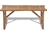 Vidaxl Panca Da Giardino Pieghevole 118 Cm In Bambù