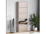 Vidaxl Scarpiera Con 5 Contenitori Per Scarpe In Legno Effetto Rovere