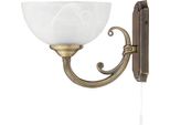 Lampada Da Parete Classica Con Interruttore E14 Marrone Marlene 8541 Rabalux