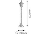 Lampada Da Giardino Classica 1Xe27 Milano Oro Antico 8375 Rabalux