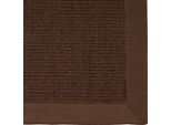 Tappeto In Sisal Amazonas Marrone Scuro Con Bordo 70 X 130 Cm