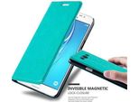 Cadorabo Custodia Per Samsung Galaxy J5 2016 Custodia Protettiva In Turchese Custodia Per Cellulare Cover Chiusura Magnetica