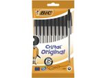 Bic Cristal, Nero, In Confezione Da 10 Pz