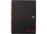 Quaderno A Spirale Oxford Black N' Red, Din A4, A Righe, Cartoncino