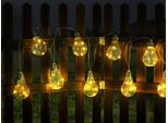 Globo Luce Solare Luce Solare Led 10 Volte 0,06W Bianco Caldo IP44 Grigio Argento, Plastica Ø5,8Cm 33708-10