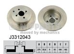 2 Dischi Freno Posteriori Jakoparts Per Toyota Corolla E12 1.4 1.8 2.0
