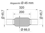 Ernst 460071 Tubo Flessibile Di Scarico 200 Mm Per Vw Golf Iv Hatchback (1J1) Polo (9N) Golf Iii (1H1) Golf Iv Variant (1J5) Golf Iii Cabrio (1E7)