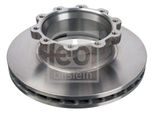 2X Disco Freno Febi Bilstein 10005 Anteriore Posteriore Per Scania 4 - Serie 131Mm