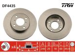 2X Disco Freno Trw DF4435 Per Suzuki Liana Hatchback Liana Sedan (Er Rh_)