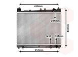 Van Wezel 53002258 Radiatore Radiatore Acqua Radiatore Motore Per Toyota Yaris Hatchback (P1) Yaris Verso (P2)