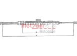 Metzger 10.6023 Cavo Freno A Mano Posteriore Sinistro