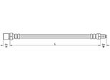 Metzger 4110310 Tubo Freno Per Fiat Panda (169) Panda Hatchback (312, 319)