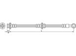 Metzger 4110390 Tubo Freno Posteriore Sinistro Per Nissan Almera Ii Hatchback (N16) Almera Ii Berlina (N16)