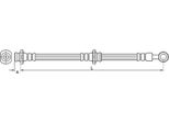 Tubo Freno Anteriore Sinistro 430Mm Metzger Per Kia Sportage Ii