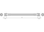 Tubo Freno 498Mm Metzger Per Vw Caddy Iii