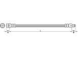 Tubo Freno 383Mm Metzger Per Volvo V50 (545)
