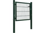 Vidaxl Cancello Di Recinzione In Acciaio Verde 105X150 Cm