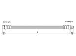 Metzger 4110221 Tubo Freno Per Opel Vivaro A Furgone (X83) Vivaro A Combi (X83) Vivaro B Furgone (X82) Vivaro B Combi (X82) Per Renault