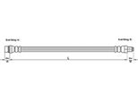 Tubo Freno 537Mm Metzger Per Peugeot 406 (8B)