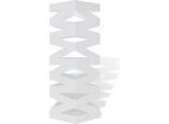 Vidaxl Portaombrelli Portaombrelli Bastone Da Passeggio In Acciaio Bianco Quadrato 48,5 Cm