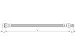 Metzger 4110933 Tubo Freno Per Opel Movano B Furgone (X62) Movano B Bus (X62) Movano B Pianale / Telaio (X62) Per Renault Master Iii Bus