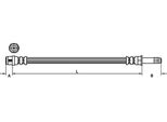 Metzger 4110482 Tubo Freno Anteriore Sinistro Destro Adatto Per MERCEDES-BENZ Vito Bus (W639) Viano (W639) Vito / Mixto Kasten (W639)