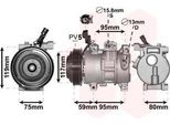 Van Wezel 8200K319 Aria Condizionata Compressore Aria Condizionata