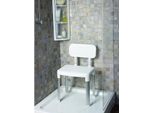 Sedia Da Bagno Weinberger Sgabello Per Doccia Con Schienale, Antiscivolo, Fino A 150 Kg, Ausilio Per Anziani, Regolabile In Altezza, Bianco, Modello: 43906