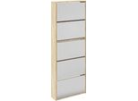 Vidaxl Scarpiera Con 5 Scomparti A Specchio In Rovere 63X17X169,5 Cm