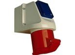Mini Presa Combinata 16A 5P400V6H+Schuko IP44 - Presa Cee A Parete 16A 114