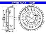 2X Tamburo Freno Ate 24.0225-0004.1 Per Lada Niva (2121 2131) Niva Ii (2123)