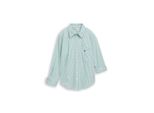 Tom Tailor Damen Plus Size - Oversize Hemdbluse Mit Herz-Stickerei, Blau, Gestreift, Gr. 46