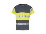 Holex Warnschutz T-Shirt, Grau / Gelb, Unisex-GrößE: 2XL (091656 2XL)