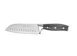 Santokumesser RÖSle "Wolfgrey, Klein, 15 Cm, Griff Pakka", Silberfarben, KlingenläNge 15Cm, X50 Crmov15 Klingenstahl, Kochmesser