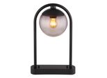 Globo Lighting AußEn-Stehlampe "Michael", Schwarz, 1 Stk., Leuchten, AußEnlampe/Schwarz/Glas Rauchfarben/Richtung Lichtschein: AbwäRts