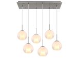 Globo Lighting HäNgeleuchte "Barry", Nickel Matt, 6, H: 120Cm, 1 Stk., Leuchten, HäNgelampe/Pendelleuchte/Esszimmer/Wohnzimmer/Esstisch, HäNgeleuchte